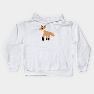 Red Fox Drawn Badly Kids Hoodie